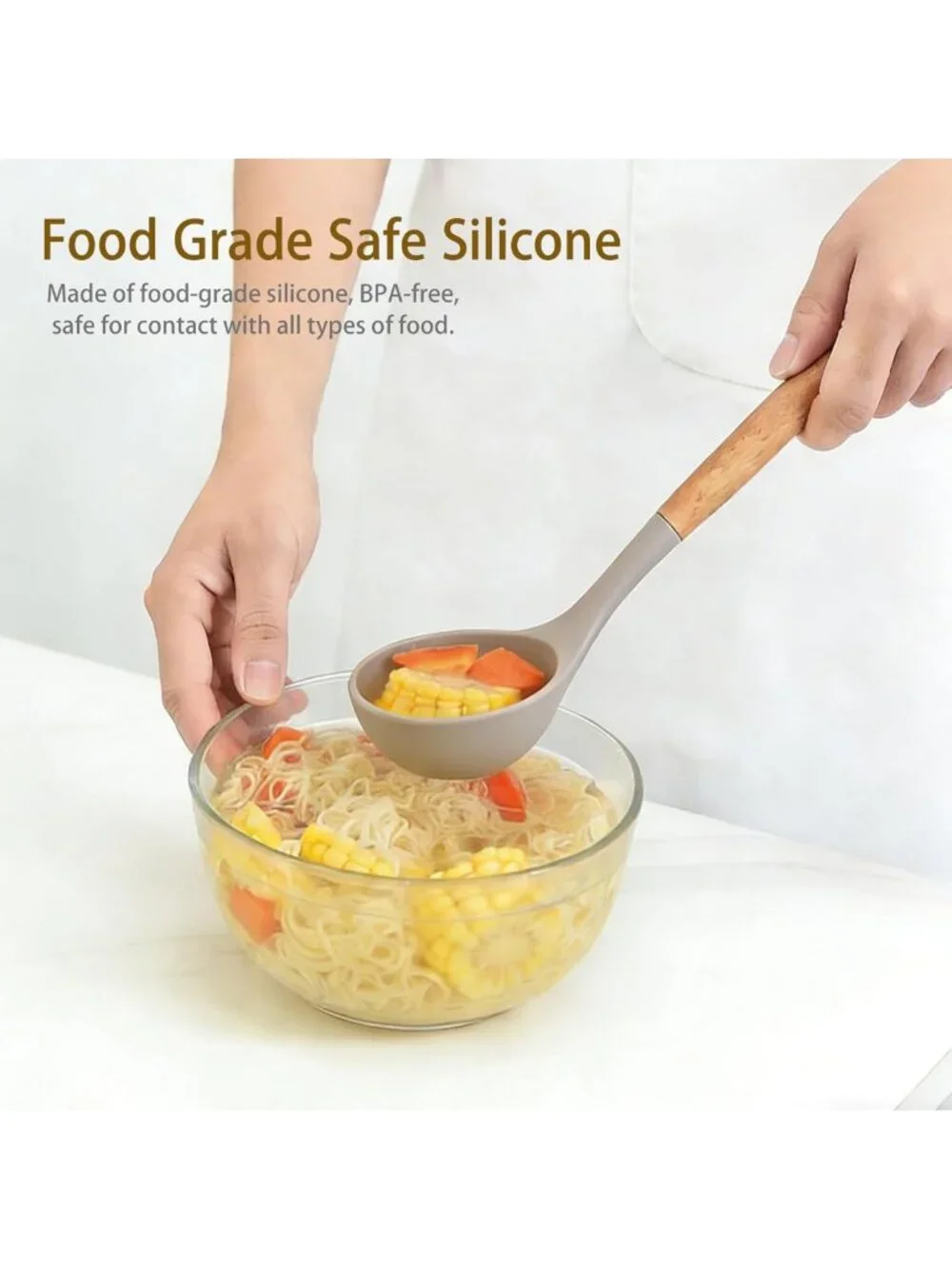 12-Piece Silicone Cooking Utensils Set - Heat Resistant, BPA Free, Dishwasher